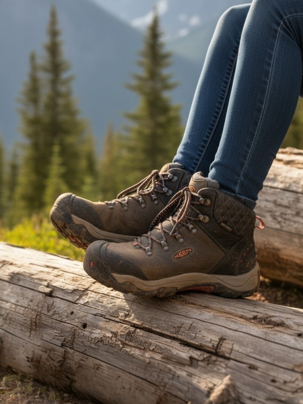 ✨️KEEN Women's Brown Hiking Boots - Rugged Waterproof Trail Boots! New Laces! - Picture 2 of 16